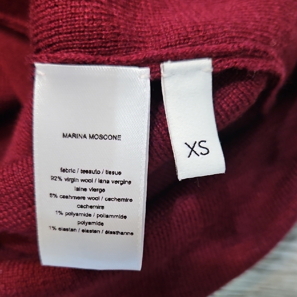 Marina Moscone Ribbed Knit Casmere Wool Cycling Midi Xs With Flaws - Picture 13 of 17